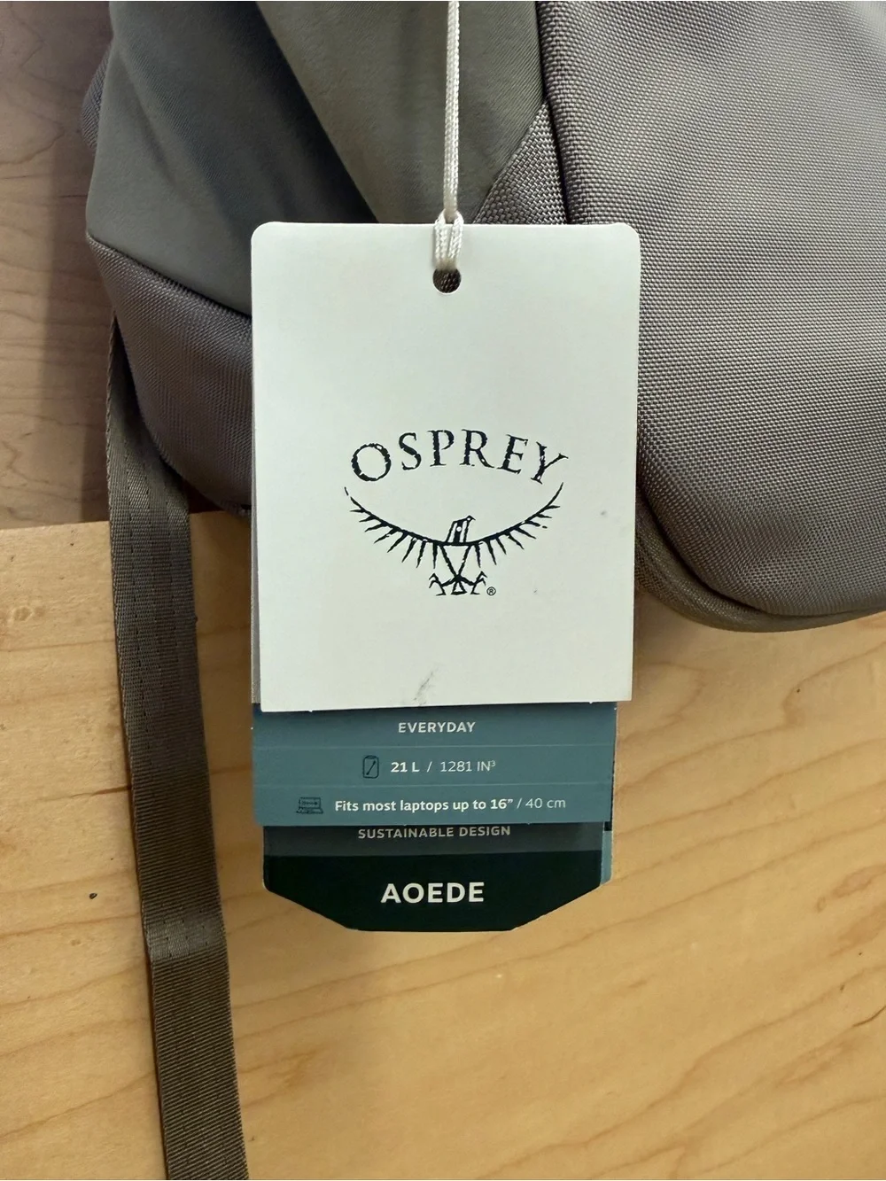 OSPREY Gray Minimalist Commuter Backpack